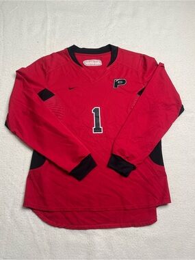 Vintage Nike NCAA UOP Pacific Tigers Red Soccer Jersey Mens S-M Big West Rare